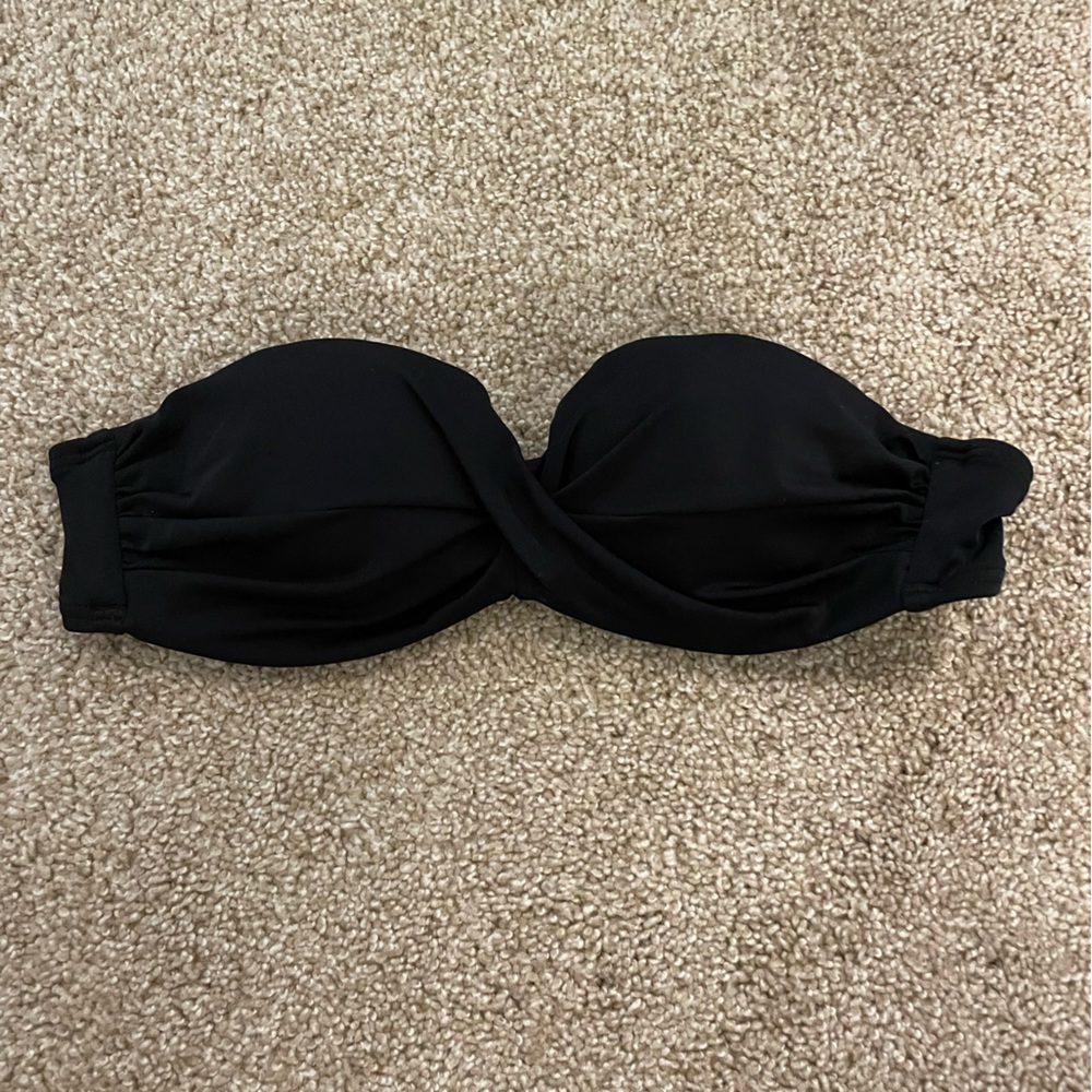 Victoria Secret Black Bandeau Bikini Top Size 32A/Small